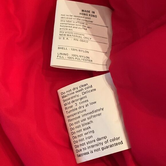 Vintage 90’s Fera Ski Jacket Bright Red Gold Button Detail Sz 16 - Picture 14 of 15